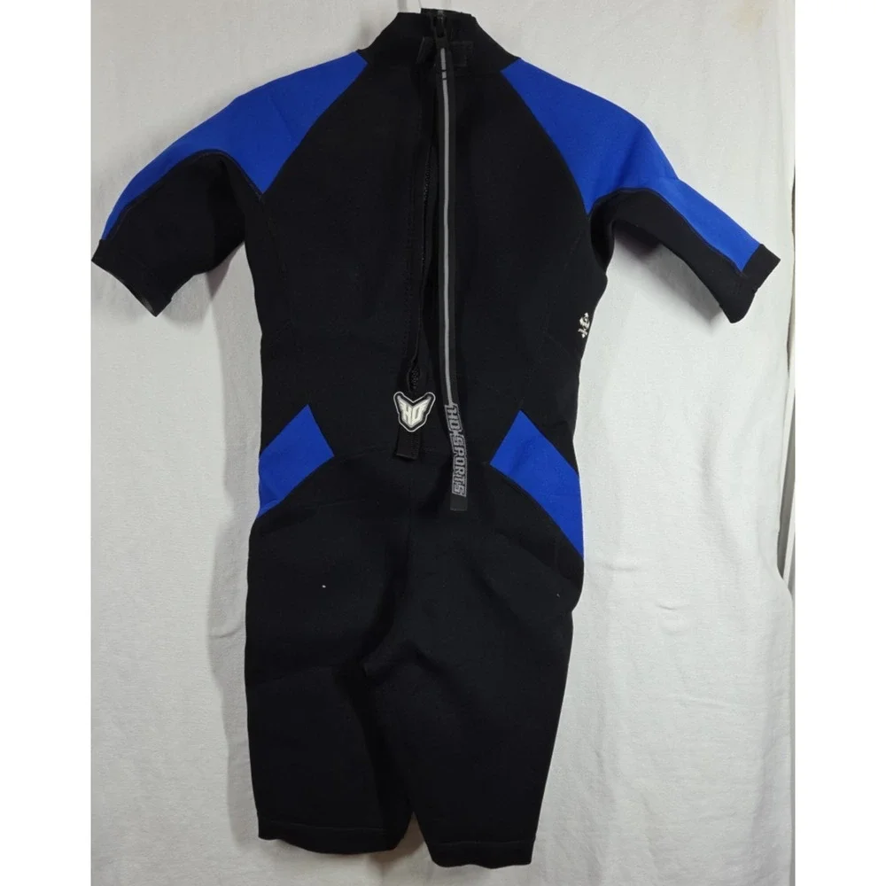 Kids HO Sports Springsuit WETSUIT 2mm ~ Size 14 Juniors Black/Blue 0425